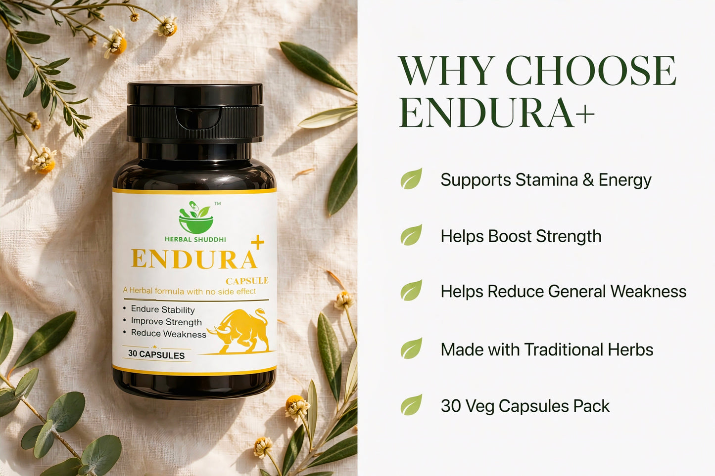 Herbal Shuddhi Complete Men’s Wellness Combo | 2 Capsules + Oil + Majoon
