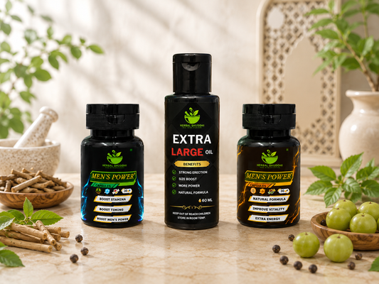 Herbal Shuddhi Men’s Power Combo | 2 Capsules + Extra Large Oil 60 ML