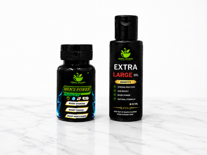 Herbal Shuddhi Men’s Power + Extra Large Oil | 30 Capsules + 60 ML